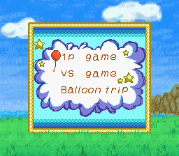 Balloon Kid (Game Boy Color) screenshot: Main menu