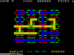 Zenji (ZX Spectrum) screenshot: Connect all of the paths to the source