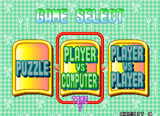 Bust-A-Move 3 (Arcade) screenshot: Game mode select
