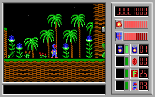 Captain Comic II: Fractured Reality (DOS) screenshot: The game has nice, clean graphics