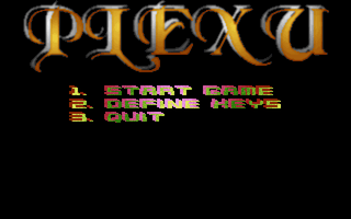 Plexu: The Time Travellers (DOS) screenshot: Main menu
