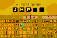 Zoo Keeper (Game Boy Advance) screenshot: Enter your name