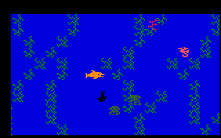 Fathom (Intellivision) screenshot: Lost in the maze of sea weed
