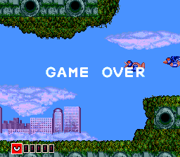 Barunba (TurboGrafx-16) screenshot: Game Over