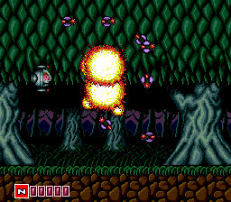 Barunba (TurboGrafx-16) screenshot: Area Four: The forrest erea.