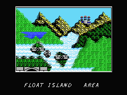 Barunba (MSX) screenshot: Area One: Float Island.