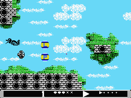 Barunba (MSX) screenshot: Shoot the ducks.