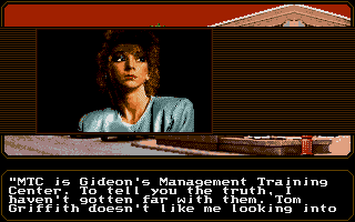 Mean Streets (Atari ST) screenshot: Della.