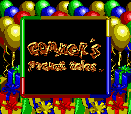 Conker's Pocket Tales (Game Boy Color) screenshot: Title screen (in Super Game Boy).