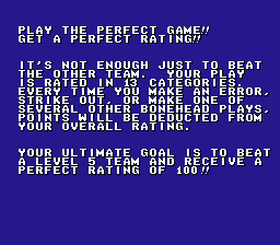 Bases Loaded 3 (NES) screenshot: The Challenge (tm)