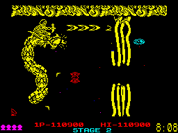 Dragon Breed (ZX Spectrum) screenshot: Look at those slimy things