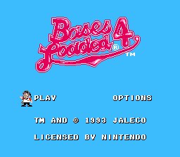 Bases Loaded 4 (NES) screenshot: Title screen