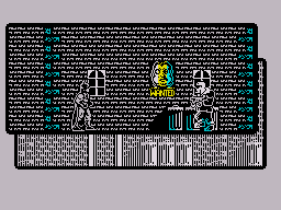 Batman: The Caped Crusader (ZX Spectrum) screenshot: Armed thugs are patrolling the streets