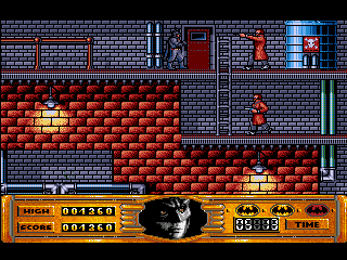Batman (Amiga) screenshot: Throw an grenade at that guy