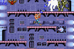 Contra Advance: The Alien Wars EX (Game Boy Advance) screenshot: When possible, attack the enemies of a place where they don't see it.
