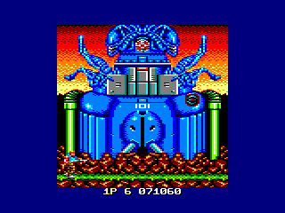 Contra (Amstrad CPC) screenshot: Boss