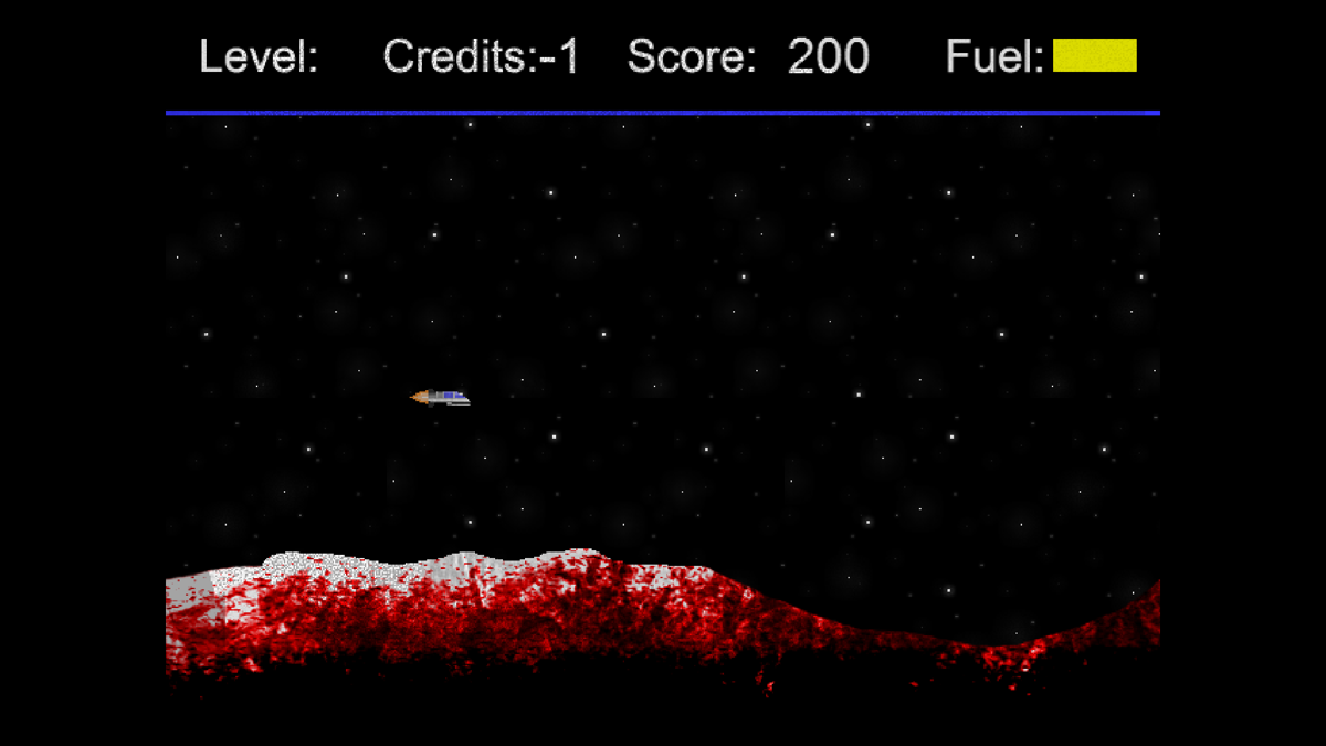 Space Blaster (Lines) (Windows) screenshot: Ah, it's so much nicer with a bit of color!