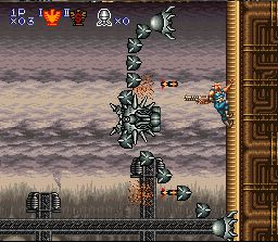 Contra III: The Alien Wars (SNES) screenshot: Mid-Boss level 3