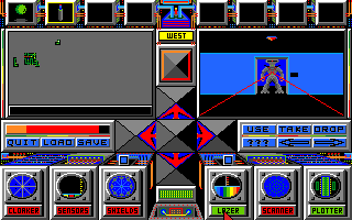 Slaygon (Amiga) screenshot: Using lasers