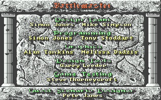 Battle Master (Atari ST) screenshot: Credits while the game loads