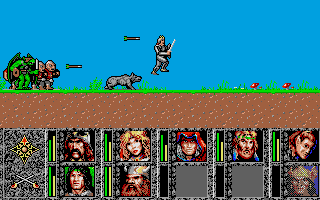 Dragons of Flame (Atari ST) screenshot: Better run than die!
