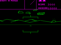 Battlezone (ZX Spectrum) screenshot: Got him!