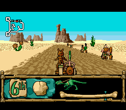 BC Racers (SEGA CD) screenshot: Round 3: Desert
