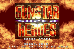 Gunstar Super Heroes (Game Boy Advance) screenshot: Title screen.
