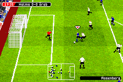 FIFA Soccer 2005 (Game Boy Advance) screenshot: He is through...