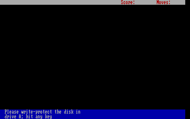 Enchanter (PC Booter) screenshot: Boot fail without write protect off