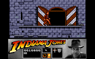 Indiana Jones and the Last Crusade: The Action Game (Amiga) screenshot: Level 2 - Made it to where Indy's dad is being held captive.