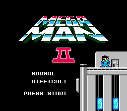 Mega Man 2 (NES) screenshot: Title screen