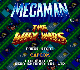 Mega Man: The Wily Wars (Genesis) screenshot: Title screen