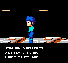 Mega Man 4 (NES) screenshot: Dr. Wily is gone, but a new evil has come to take his place