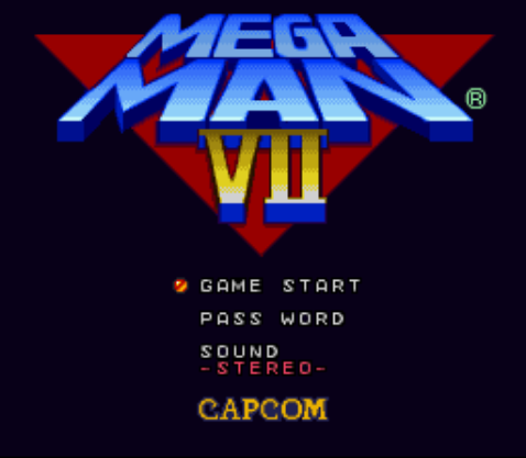 Mega Man 7 (SNES) screenshot: Title Screen