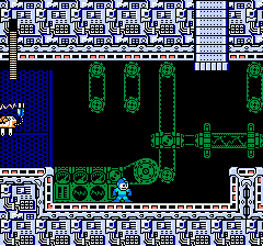 Mega Man 3 (NES) screenshot: Spark Man's stage