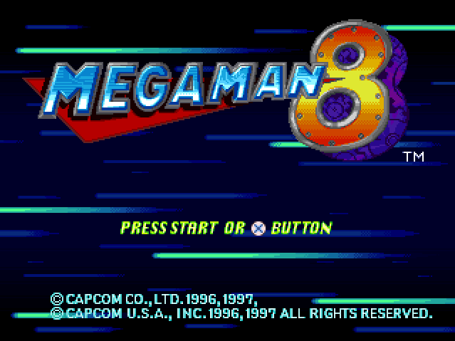 Mega Man 8: Anniversary Edition (PlayStation) screenshot: Title Screen