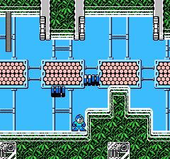 Mega Man 3 (NES) screenshot: Top Man's stage