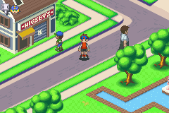 Mega Man Battle Network 2 (Game Boy Advance) screenshot: Quiet street