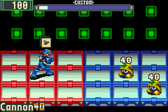 Mega Man Battle Network 2 (Game Boy Advance) screenshot: Fighting