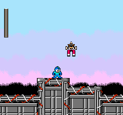 Mega Man 3 (NES) screenshot: Magnet Man's stage