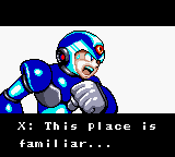 Mega Man Xtreme (Game Boy Color) screenshot: Cut-scene  X remembers the past for a moment... ;-\