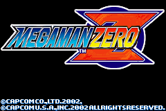 Mega Man Zero (Game Boy Advance) screenshot: Title Screen
