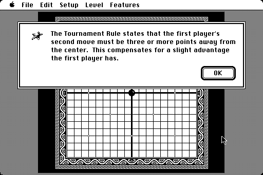Quintette (Macintosh) screenshot: Tournament rules
