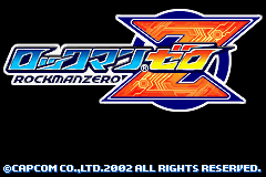 Mega Man Zero (Game Boy Advance) screenshot: Japanese Version Title Screen