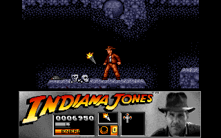 Indiana Jones and the Last Crusade: The Action Game (Amiga) screenshot: Level 2 - Torch.