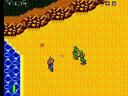Mercs (SEGA Master System) screenshot: Being chased by enemy soldiers