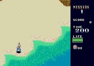 Mercs (Genesis) screenshot: Arcade game start