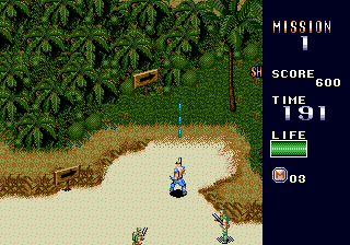 Mercs (Genesis) screenshot: The first heavy jungle section