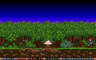 Elf (Amiga) screenshot: Start up position